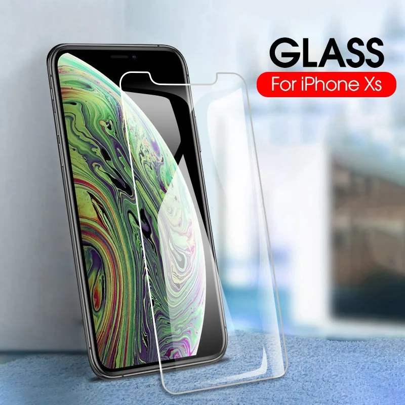 Защитное стекло для iphone 11 Pro Max X XR XS 6 6S 7 8 Plus Противоударная пленка защиты экрана pro