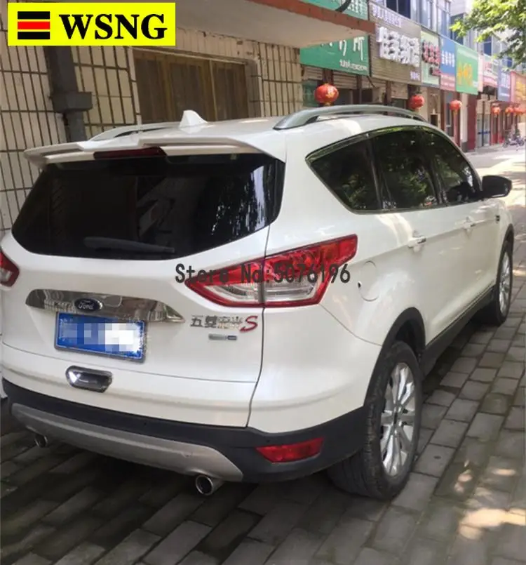 Для Ford Escape Kuga ST спойлер 2013 2017ABS Пластик Неокрашенный задний на крыло крышу