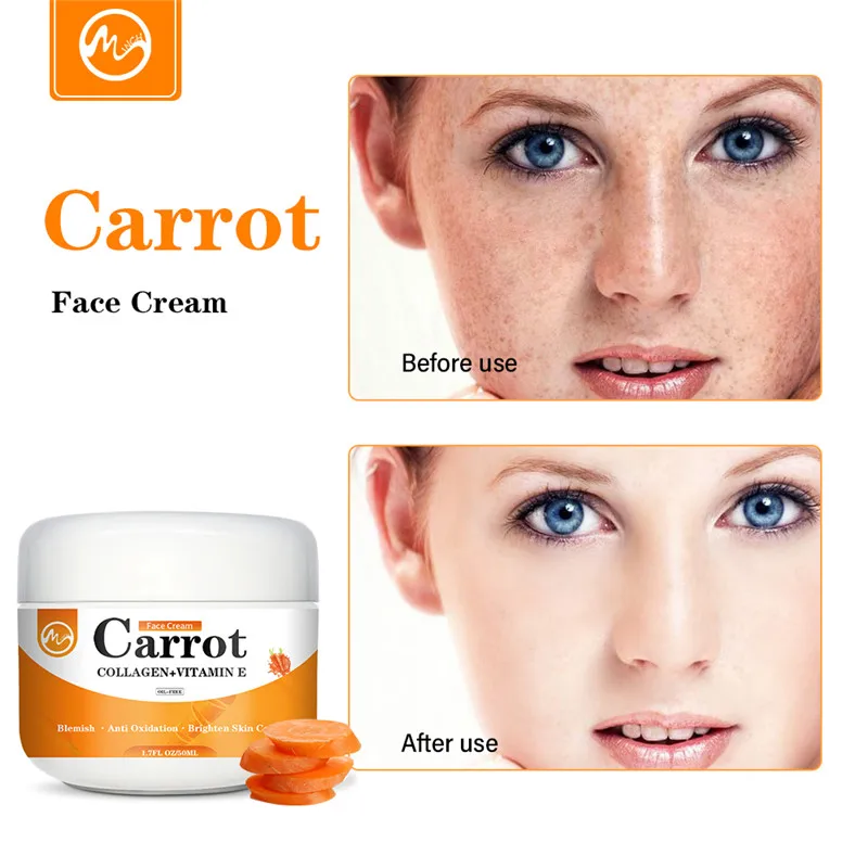 Отбеливающий крем для лица Minch морковный корректор темных пятен средство