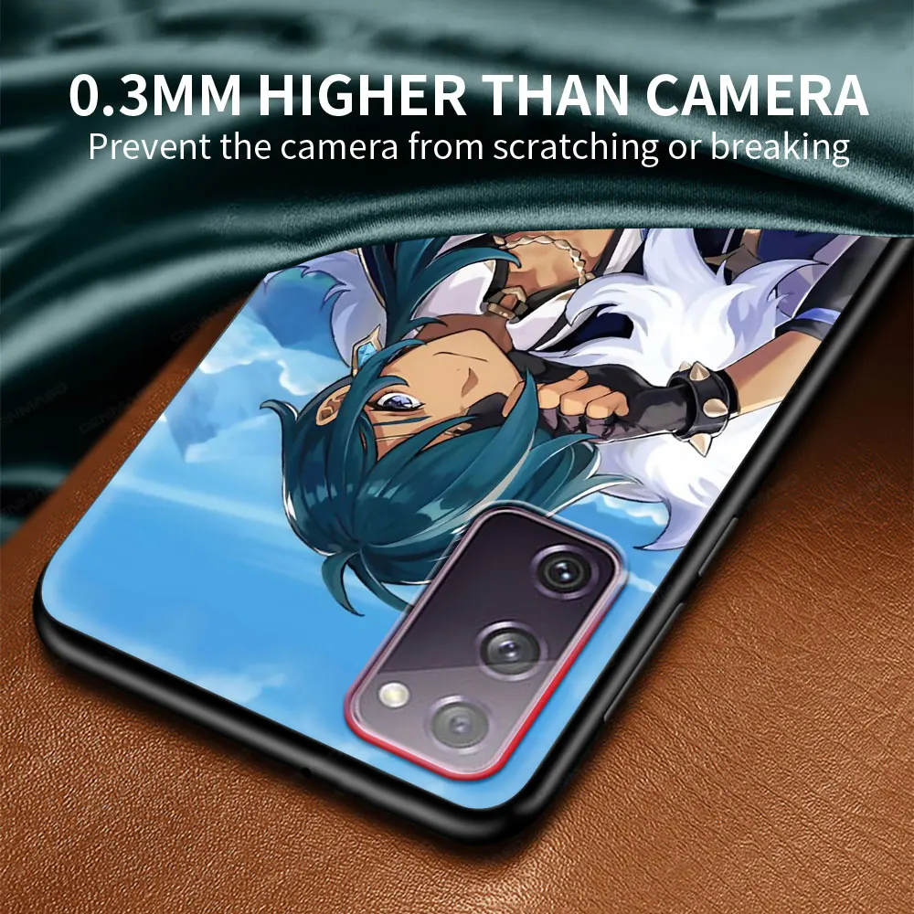 

Phone Case for Samsung Galaxy S20 FE S10 5G Plus S21 Ultra S10e S8 S9 Plus S7 Edge Soft Black Cover Genshin Impact Popular Game