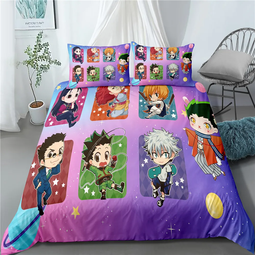 

Аниме 3D HUNTER 2/3 предмета Комплект постельного белья наволочка и пододеяльник набор один двойной полный Размеры для мальчиков домашний текст...