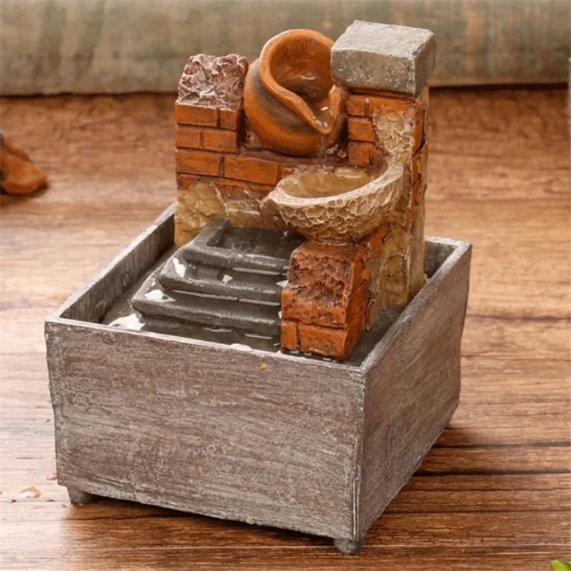 Полимерные декоративные комнатные водные фонтаны фэн шуй украшения водопад