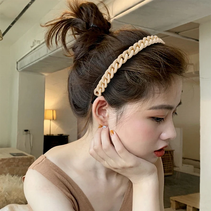 Обруч для волос с искусственным жемчугом Женский модный обруч акриловыми