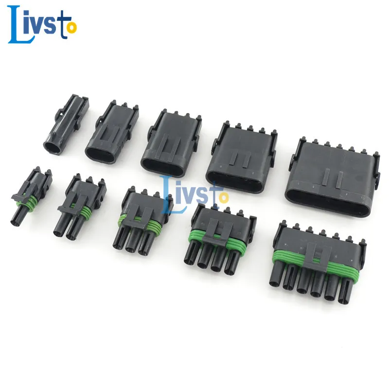 1 компл. 2 3 4 6 Pin Way Delphi GM автомобильный Женский Мужской Погодный блок вилка для