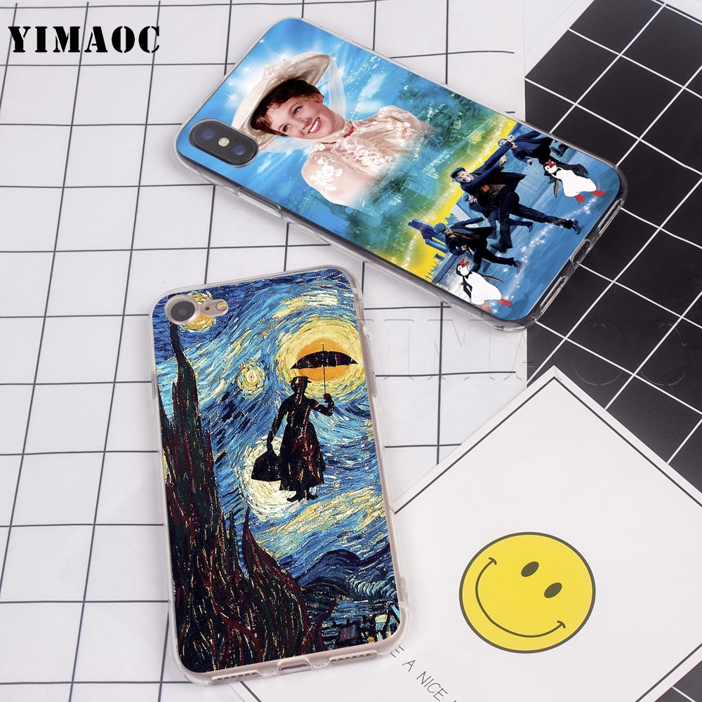 Мягкий силиконовый чехол YIMAOC Mary Poppins для iPhone 11 Pro XS Max XR X 8 7 6 6S Plus 5 5s se | Мобильные