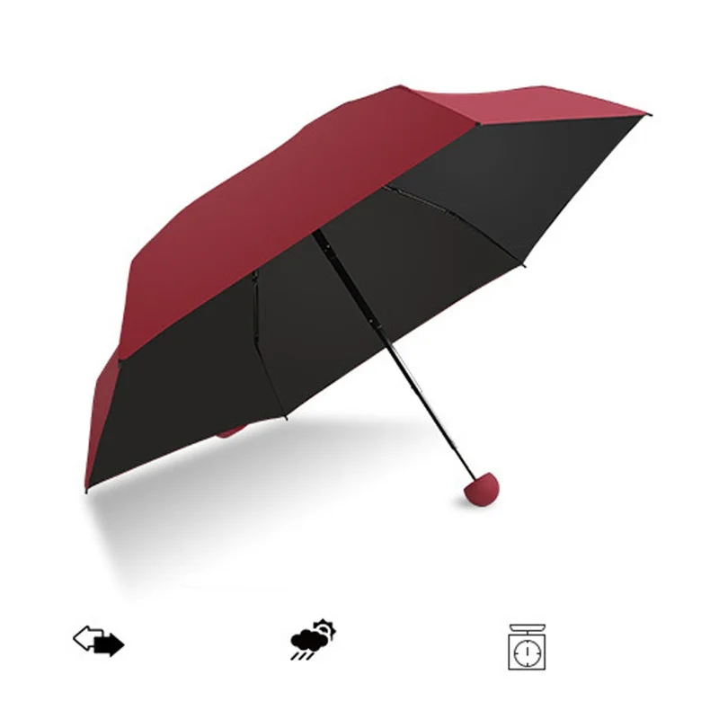 Открытый Карманный Компактный Анти-УФ зонтик Ветрозащитный складной