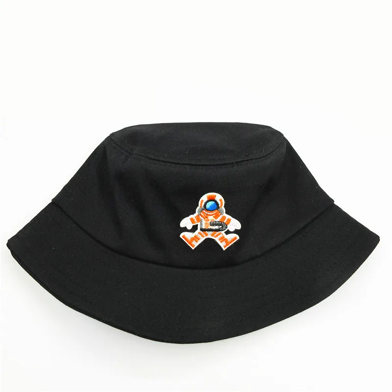 

astronaut embroidery cotton Bucket Hat Fisherman Hat outdoor travel hat Sun Cap Hats for kid men Women 216