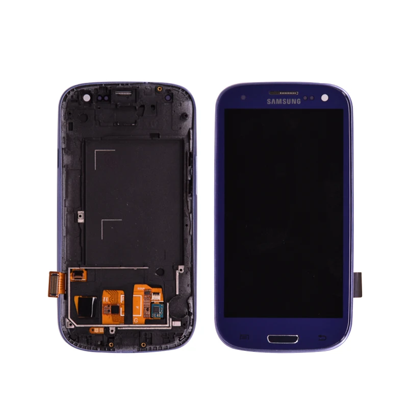 Для samsung Galaxy S3 i9300, ЖК-дисплей, сенсорный экран, дигитайзер, полная сборка, рамка с рамкой и домашняя панель