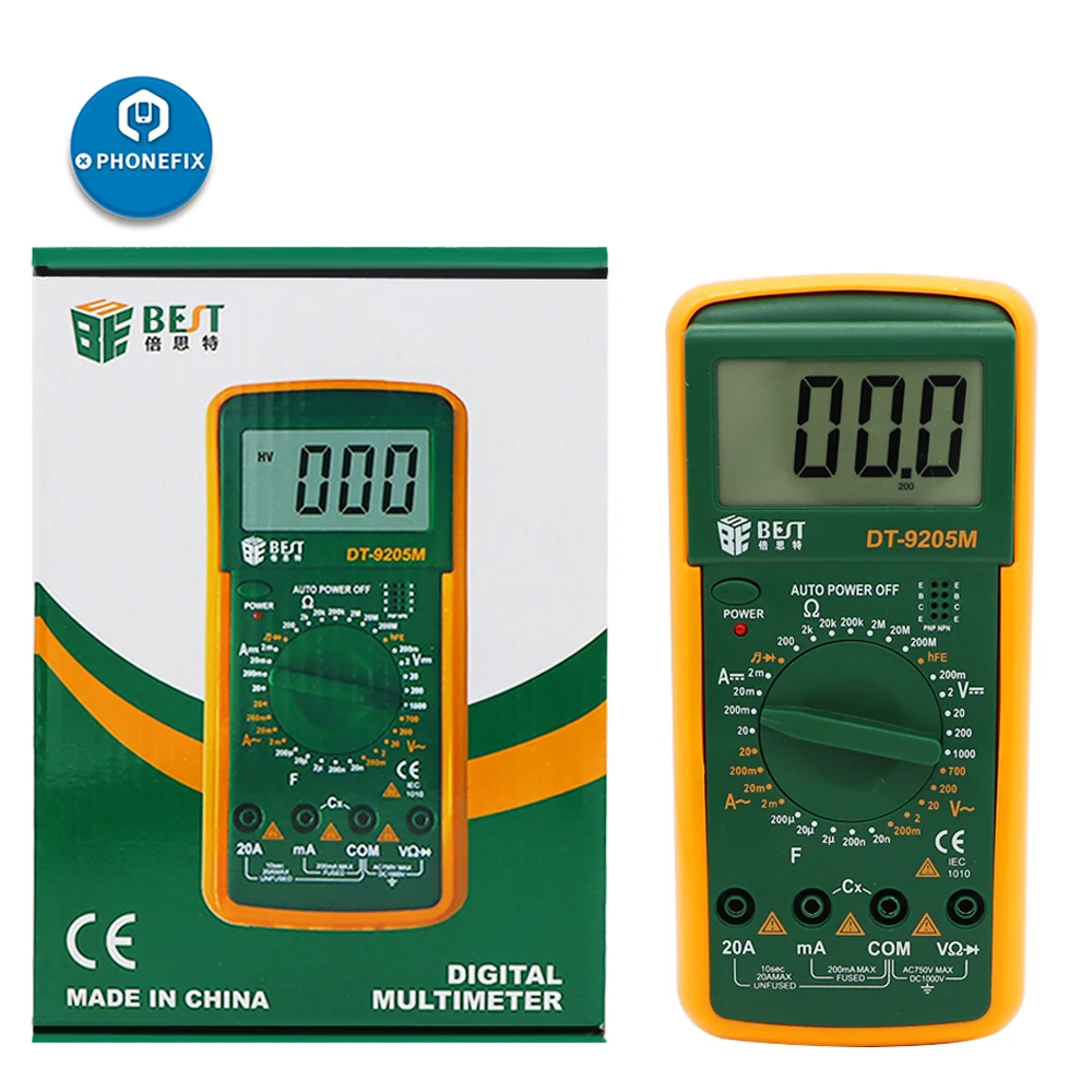 Лучший Профессиональный Ручной цифровой мультиметр DT9205M диагностический