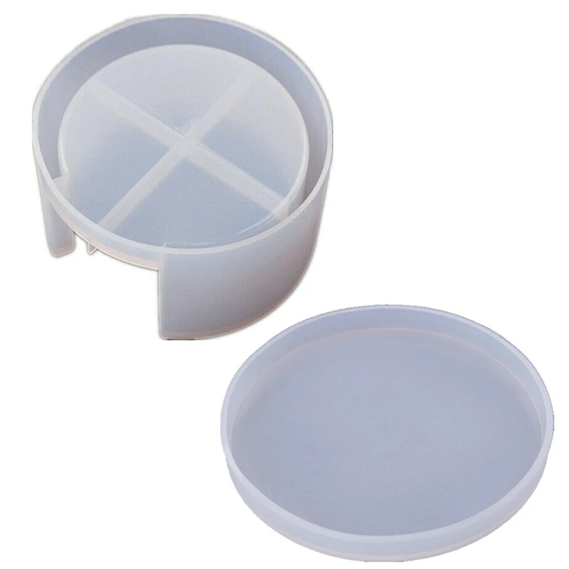 

DIY Crystal Epoxy Resin Coaster Mold Round Storage Box Silicone Mirror Mold Home Decoration Art