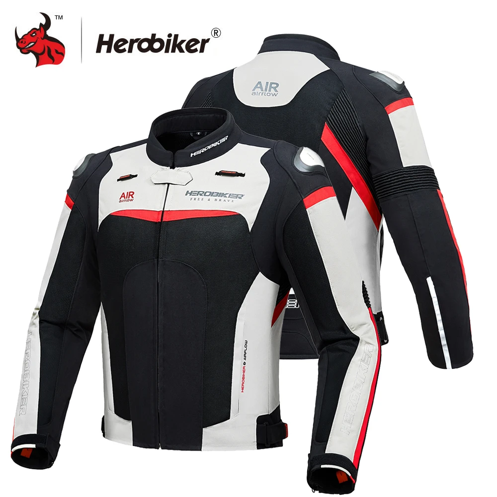 Куртка HEROBIKER Мужская мотоциклетная дышащая верхняя одежда для мотокросса и