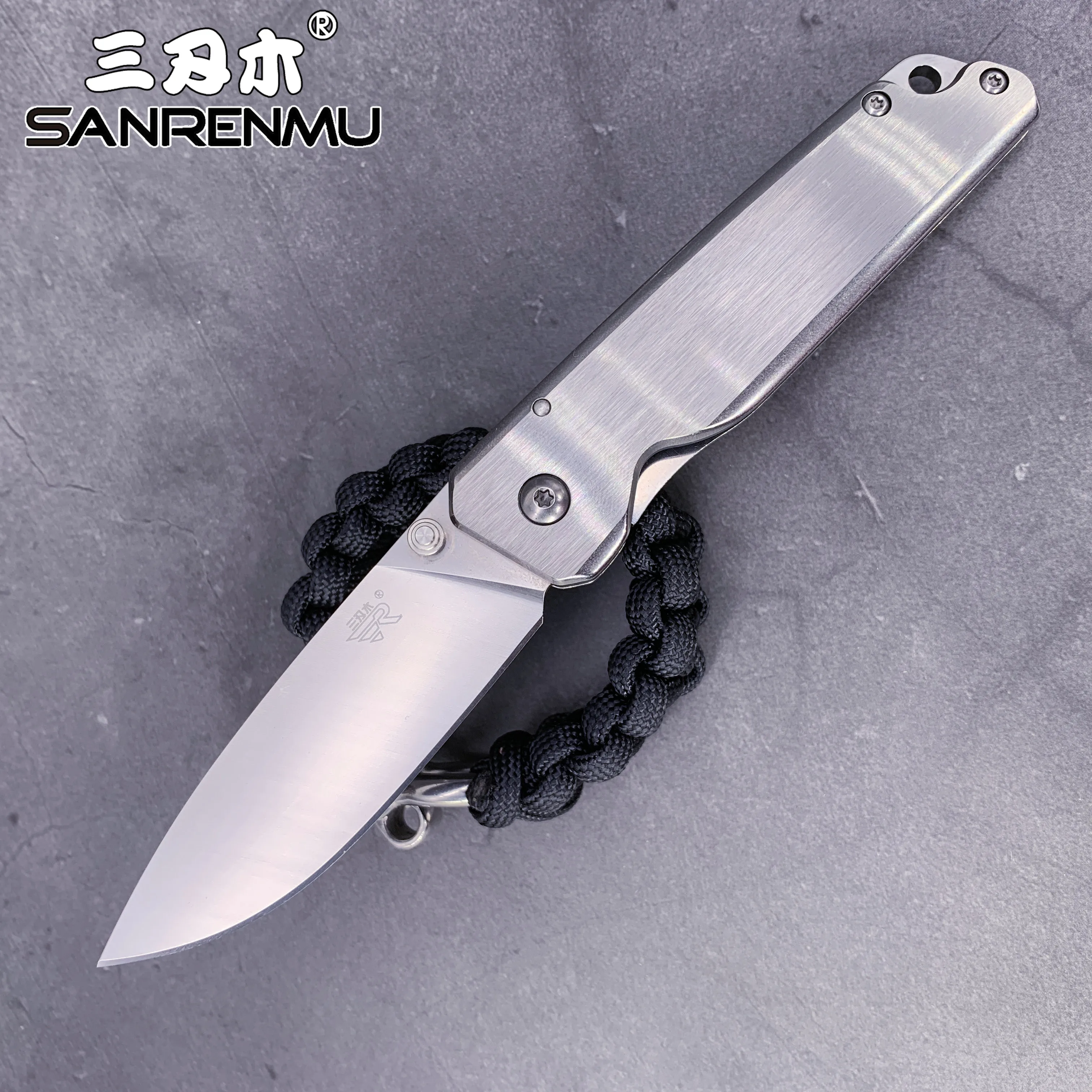 SANRENMU 7096 карманный складной нож 12c27 стальной для охоты кемпинга выживания Edc