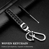 1pcs anti lost car key rings leather woven keychain creative gifts for mini coopers one s r50 r53 r56 r60 f55 f56 auto keyring