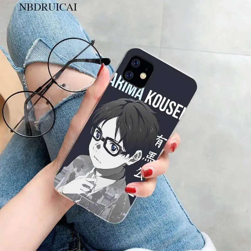 NBDRUICAI ваш ли в апреле мягкий силиконовый черный чехол для телефона iPhone 11 pro XS MAX 8 7 6