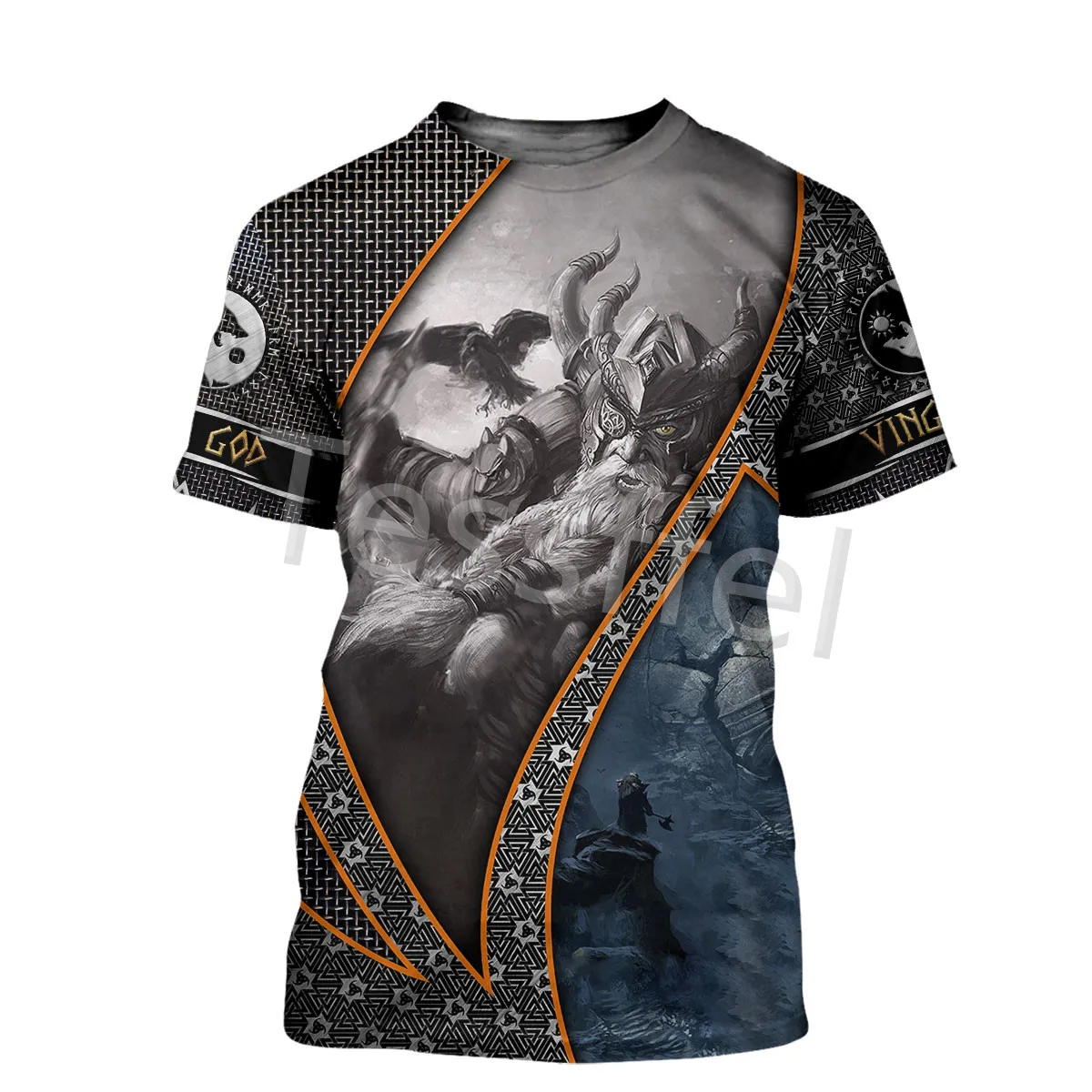 

Tessffel Pirate Viking Tattoo 3D Printed New Harajuku Men's T-shirt Summer Streetwear Unisex Top Short Sleeve Style-10