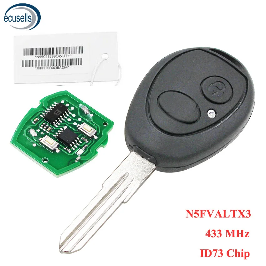 2-кнопочный дистанционный ключ OEM 433 МГц ID73 чип для Land Rover Discovery FCC ID: N5FVALTX3 |