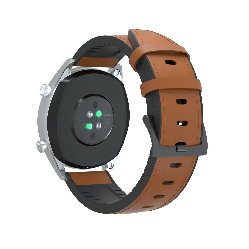 22 мм Универсальный кожаный ремешок для часов Garmin vivoactive 4 ремешок для huawei Watch GT2 GT 2 браслет на запястье Amazfit 2/2S
