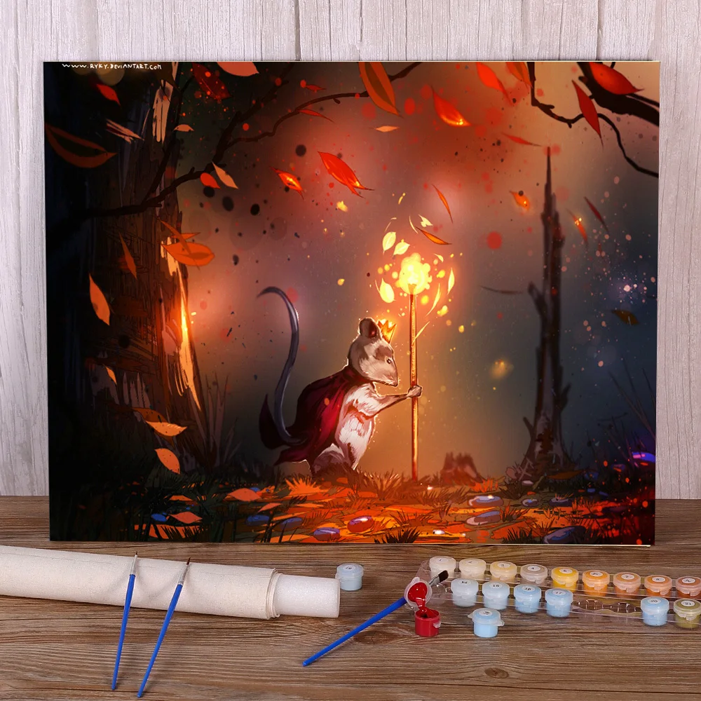 

Пейзаж DIY Живопись Набор цифр масляные краски 50*70 Холст Живопись Домашний декор для рукоделия