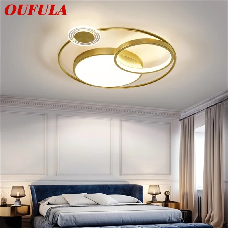 

OUFULA Gold Ceiling Light Modern Creative Nordic Lamp Fixtures LED Home For Living Dining Room