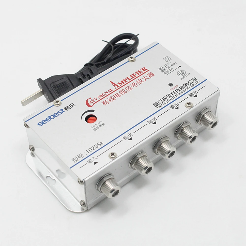 Новый 220 В 1 в 3 из CA ТВ кабель сплиттер усилитель 20dB цифровой антенный сигнала 45 860