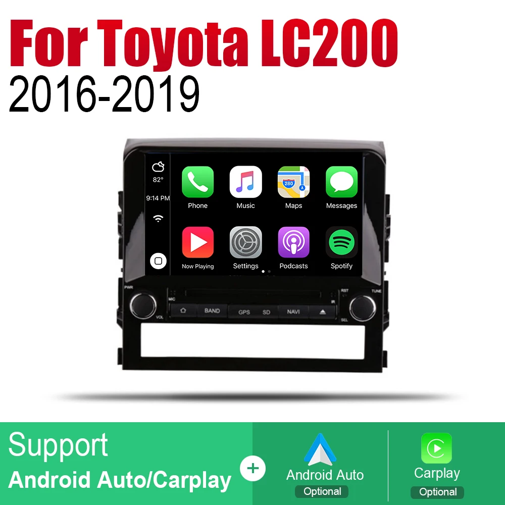 Авто Радио 2 Din Автомобильный dvd-плеер на основе Android для Toyota Land Cruiser LC200 gps Навигация BT Wifi карта мультимедиа