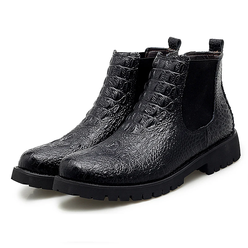 Новинка Мужские ботинки Челси Модная брендовая мужская обувь из натуральной