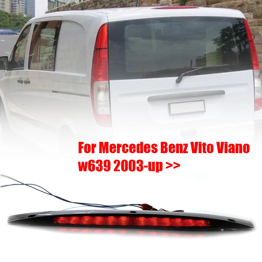 12V Car 12 LED Centre High Mount Stop Lamp for Mercedes-Benz Vito Viano W639 2003-Up Third Brake Tail Light 12V Car 12 LED Centre High Mount Stop Lamp for Mercedes-Benz Vito Viano W639 2003-Up Third Brake Tail Light
