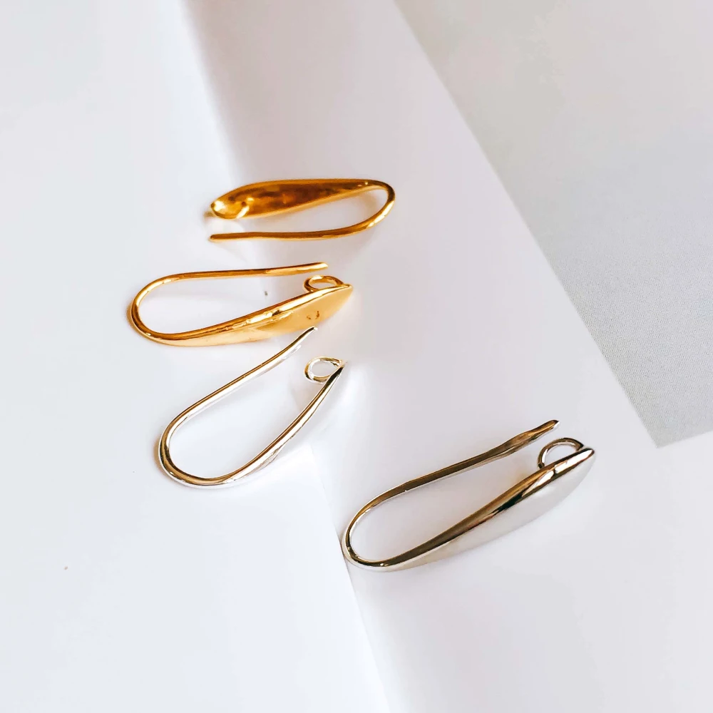 

10 шт., позолоченные французские Серьги-крючки, 9 х2 мм