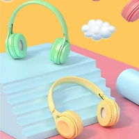 new products macaron wireless bluetooth compatible headset headphones subwoofer stereo headset universal
