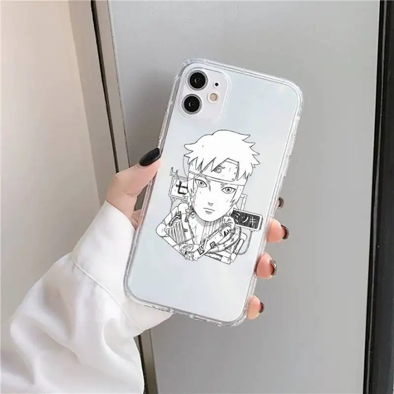 

Anime Naruto cool fashion Phone Case Transparent for iPhone 11 12 mini pro XS MAX 8 7 6 6S Plus X 5S SE 2020 XR