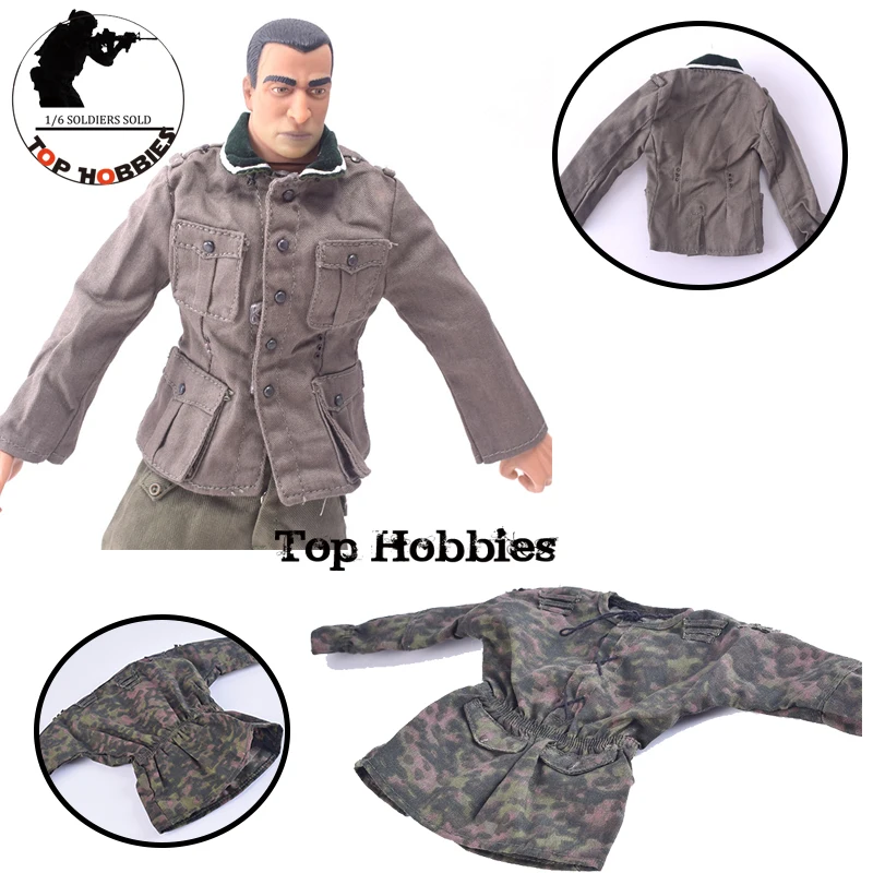 Экшн-фигурка солдата 1/6 Униформа модель Второй мировой войны Весенняя блузка с