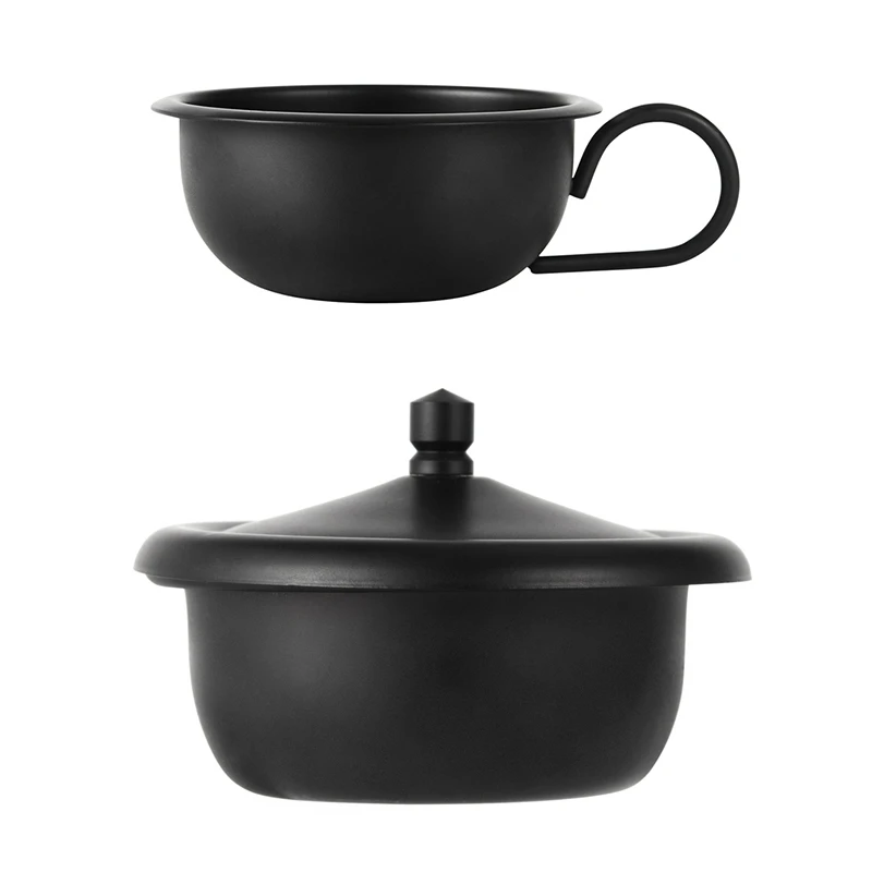 

2 Pcs Barber Cleaning Soup Cup For Razor Man's Plastic Shaving Bowl, 3.9 X 8.1 X 8.1Cm & 4 X 9 X 9Cm