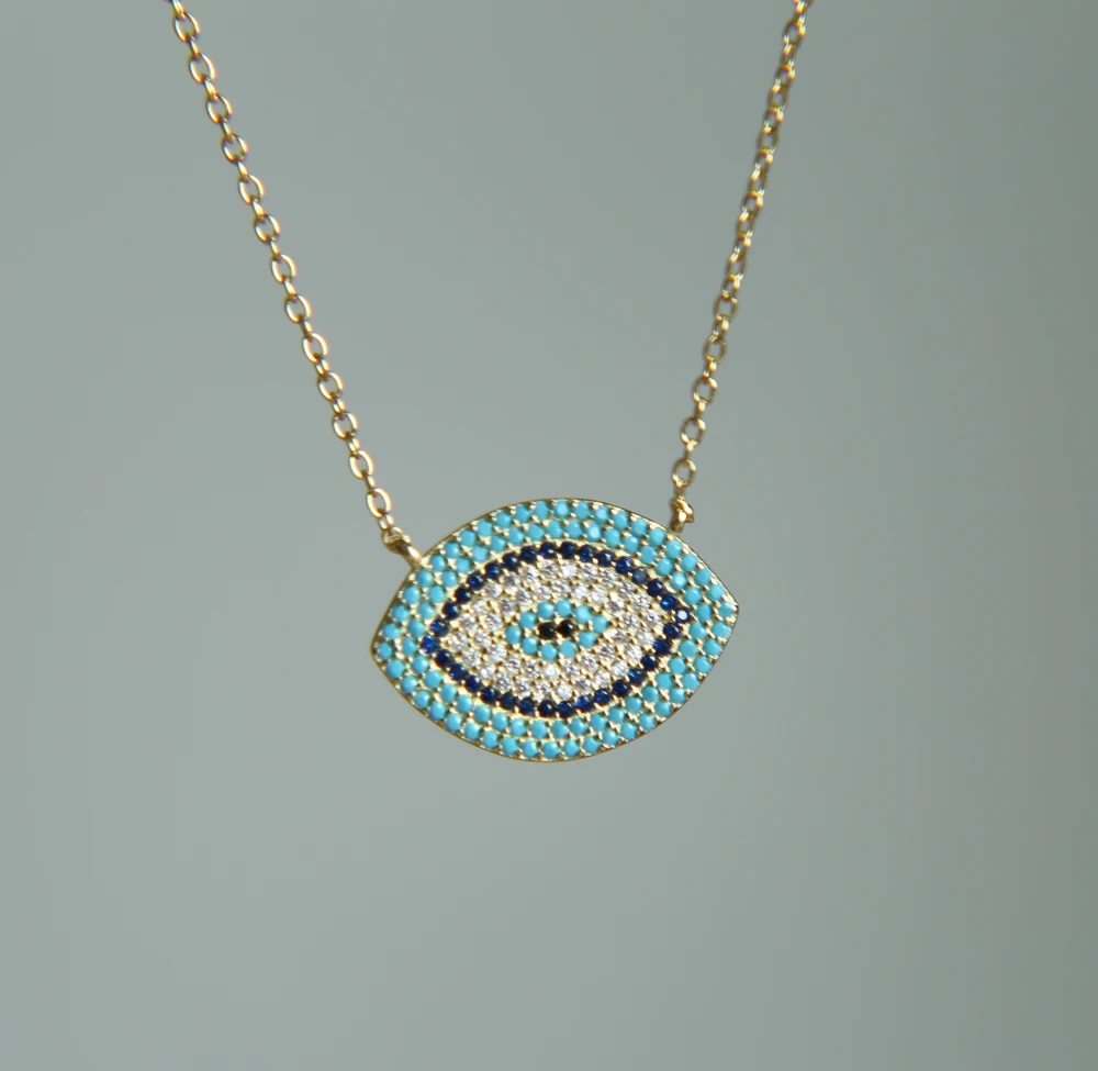 Clear Cubic blue micro pave cubic Zirconia S925 Sterling Silver Jewelry Bridal Engagement Pendant Necklace | Украшения и