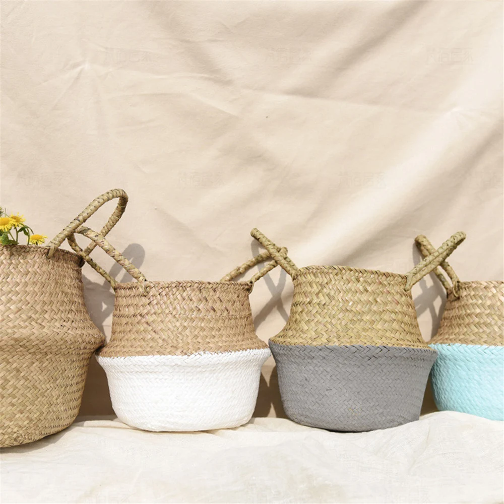 Новая домашняя декоративная натуральная плетеная корзина для водорослей