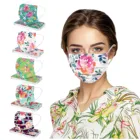 10 шт., одноразовые маски с цветочным принтом для взрослых