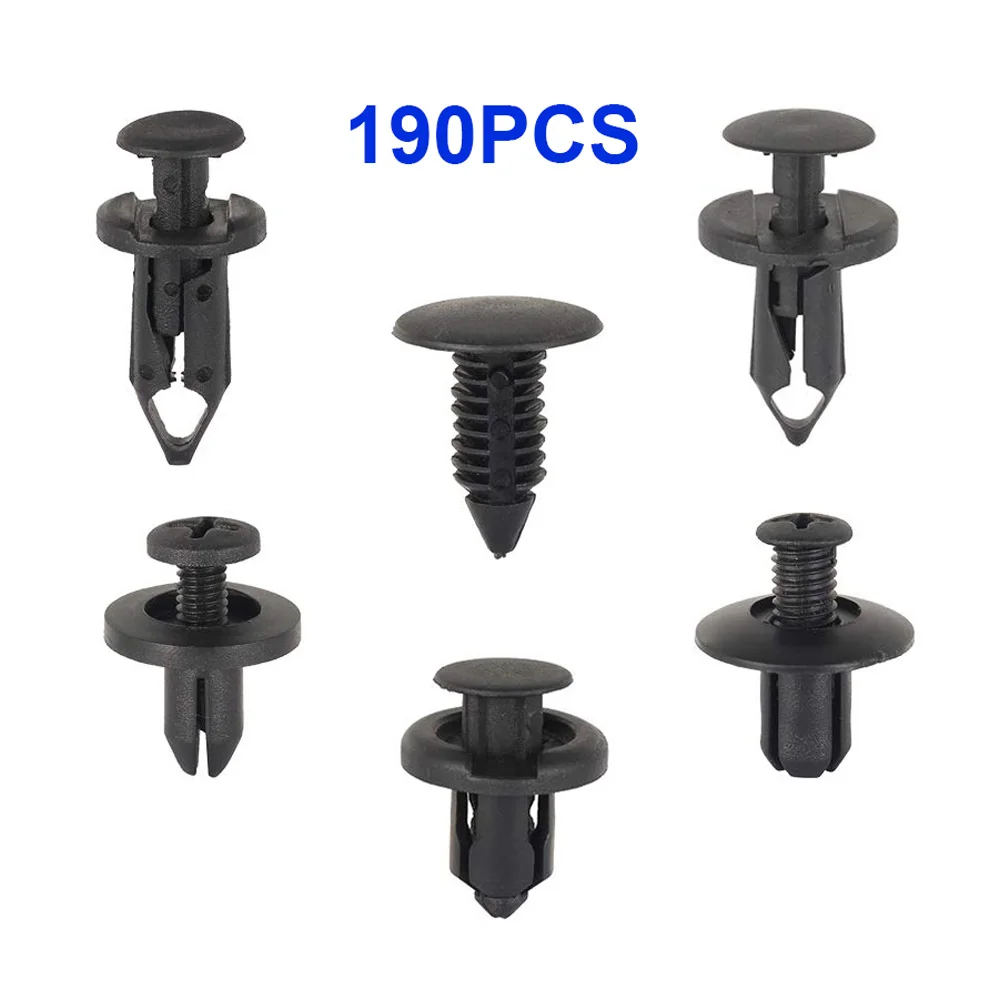 190 шт. разные пластиковые расширяющиеся заклепки зажимы для Honda Ford Chevy фиксатор
