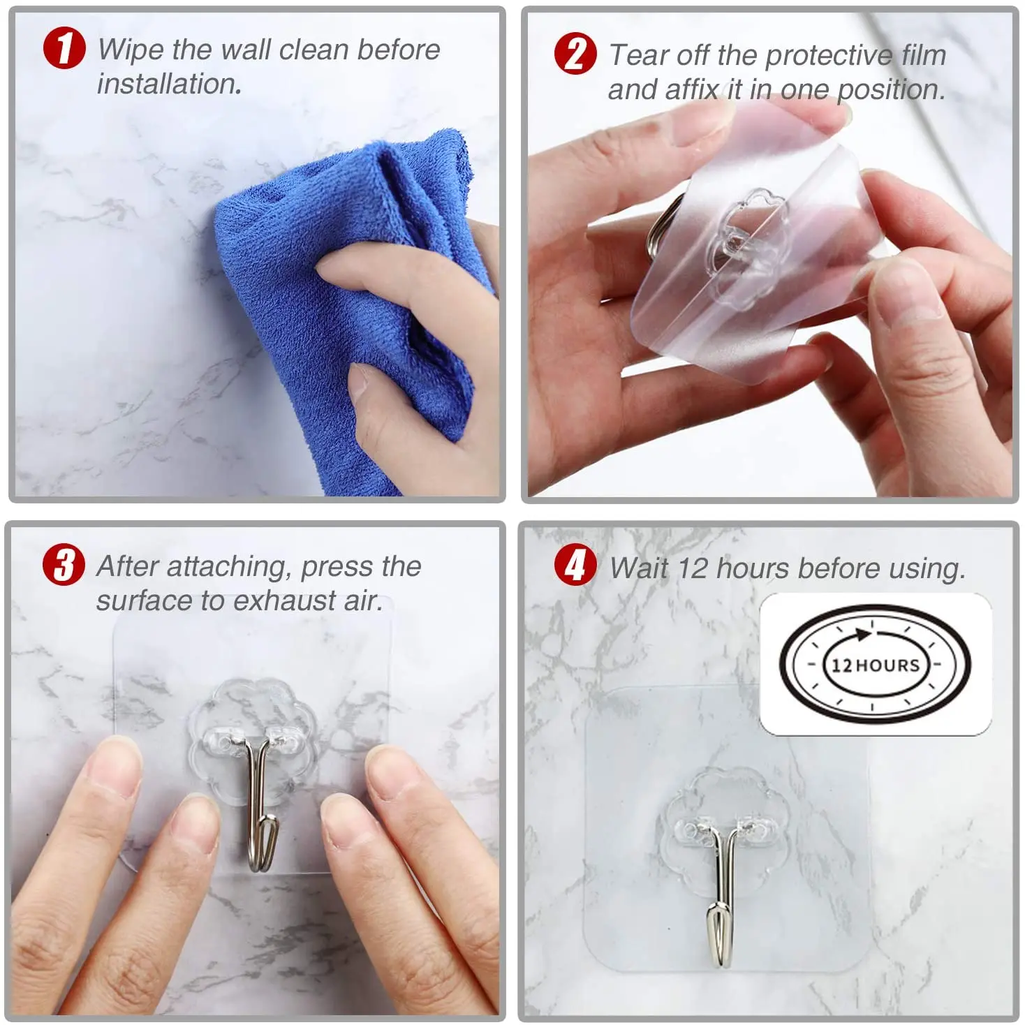 100 шт. Heavy Duty клей съемный крючок дверь важная вешалка многоразовые