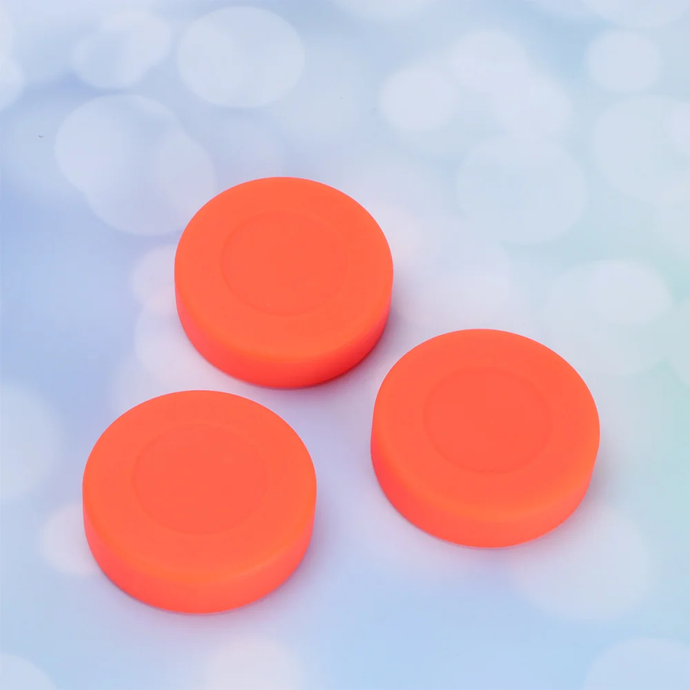 

12 Pcs Adjustable Hardness Rubber Ice Hockey Pucks Matte Hockey Balls Sports Supplies for Roller Street Hockey(Orange)
