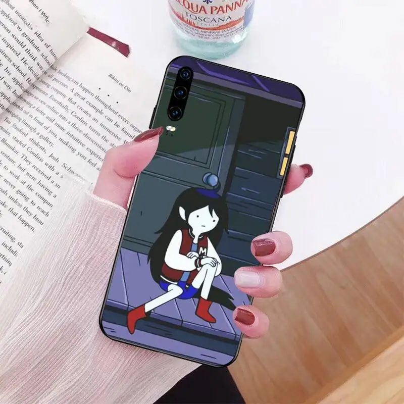 

HPCHCJHM Marceline Adventure Time Soft Silicone Black Phone Case for Huawei P30 P20 lite Mate 20 Pro lite P Smart 2019 prime