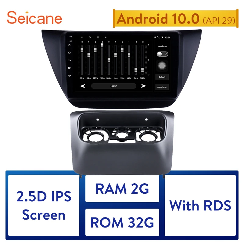 Автомобильный мультимедийный плеер Seicane Android 10 0 2 Гб ОЗУ 32 ПЗУ для Mitsubishi lancer ix 2006 2007