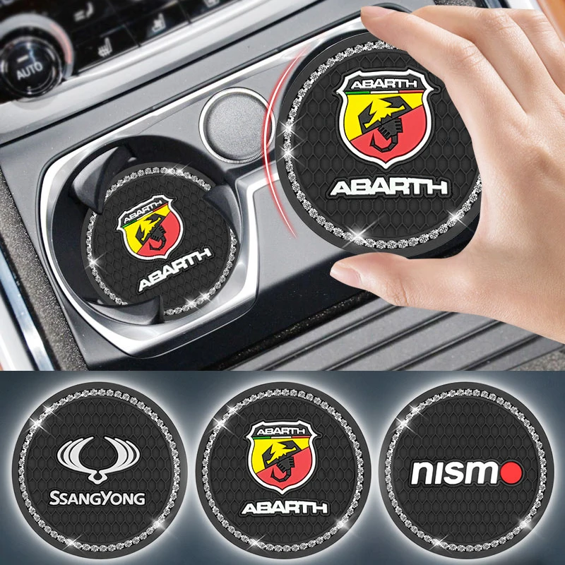 

1/2pcs New Anti-Slip Cup Holder Mat Car Water Coaster Pad Car goods for Honda Fit City Cry Accord cb650r Forza hrv Civic Spirior