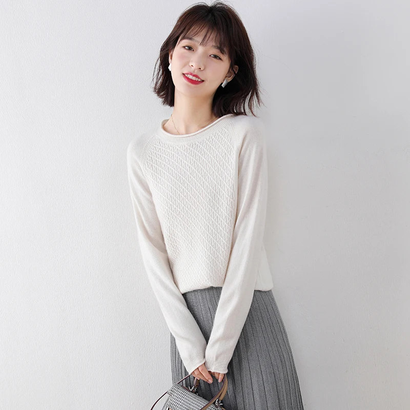 adishree 2020 woman winter 100% Cashmere sweaters and autumn knitted Pullovers High Quality Warm Female thickening O-neck