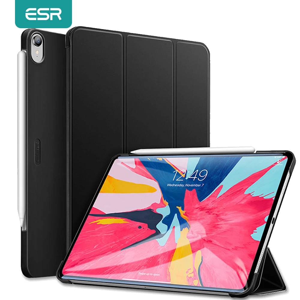 ESR Чехол для iPad Pro 11 2018 резиновый чехол из ПУ кожи ультратонкий цветной тройной