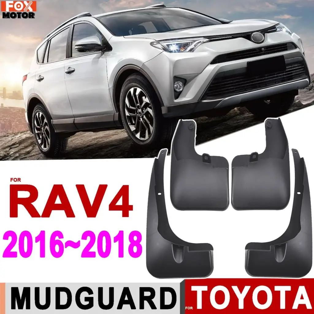 

For Facelifted Toyota RAV4 2016 2017 2018 Set Molded Car Mud Flaps Mudflaps Splash Guards Mud Flap Mudguards Fender Accessories