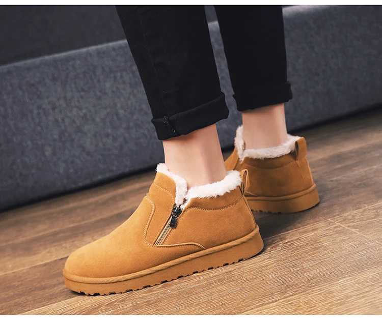 Bota Masculina/Новое поступление года; мужские ботинки на меху; теплая зимняя мужская рабочая обувь; модная обувь на резиновой подошве; размеры 39-45