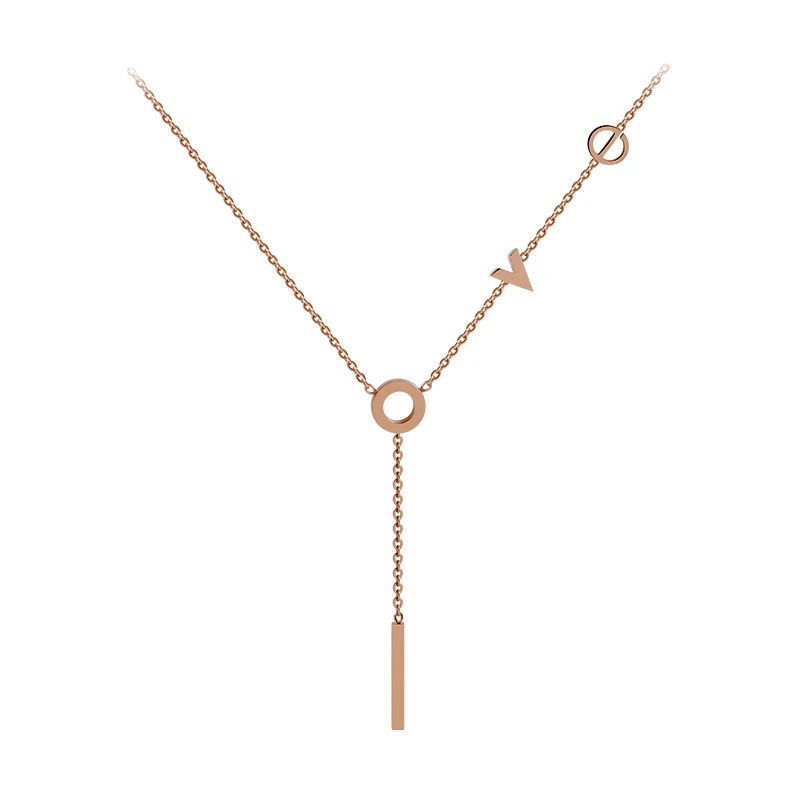 

Letter Pendant Necklace Simple Ladies Love Fashion Y2K Aesthetics Jewelry Sexy Clavicle Chain Party Trendsetter Necklace