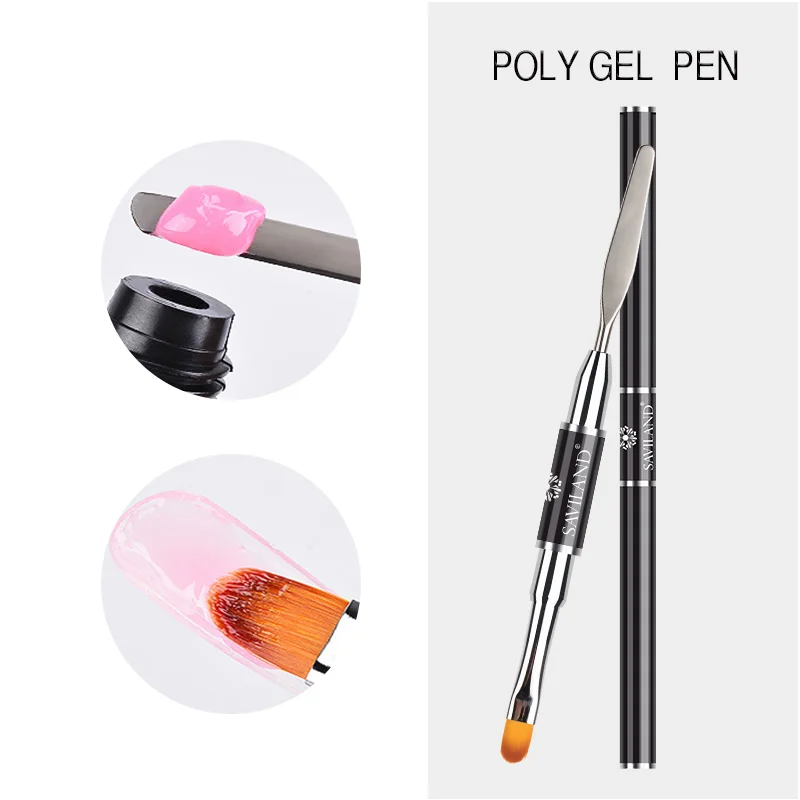 poly gel pen Saviland 30 г полигель акриловый гель для наращивания УФ-Гель-лак прозрачный розовый мягкий без пригорания покрытие натуральный инструмент для дизайна ногтей - Цвет: poly gel pen