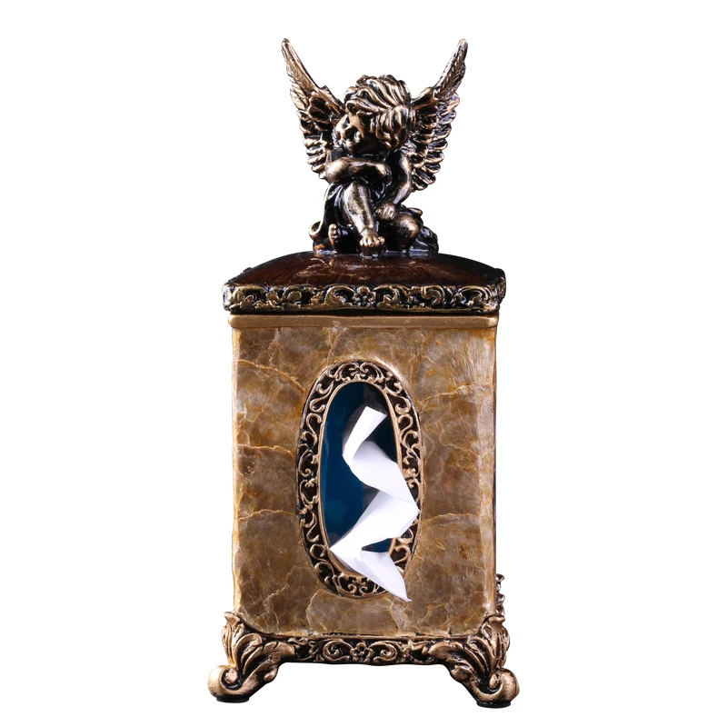 

Phone Holder Luxury European Tissue Box Remote Control Storage Retro Box Reusable Tissue Boite Mouchoir Home Accessories EH50TI