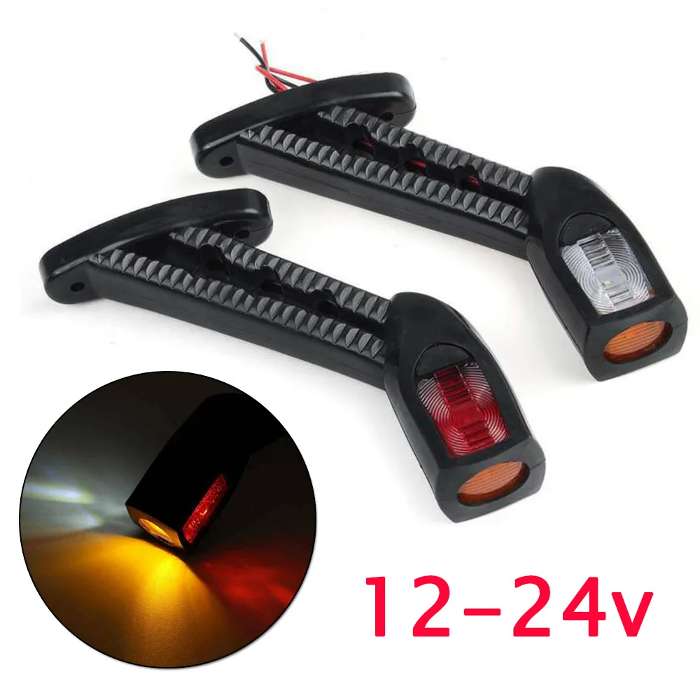 

2X LED Side Marker Lights Outline Lamp Red White Amber Car Truck Trailer 12-24V Side Marker Light