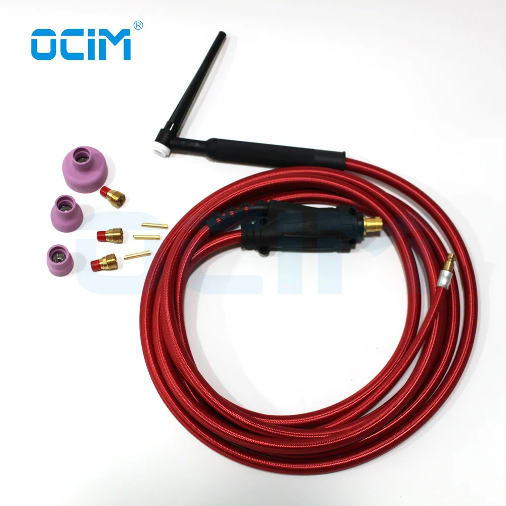 WP-9F WP-9 WP-9V WP-9FV и формирующая листы для кровли 4 м красный супер мягкие шланг плетеный четырехтактный двигатель с воздушные охлаждением выполните TIG фонарь 35-70 разъем